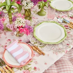 Mrs. Alice Bamboo Crockery|Pink Geometric Bamboo Starter Plate