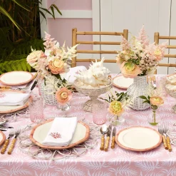 Mrs. Alice Starter Plates|Pink Geometric Bamboo Starter Plate