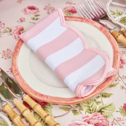 Mrs. Alice Starter Plates|Pink Geometric Bamboo Starter Plate