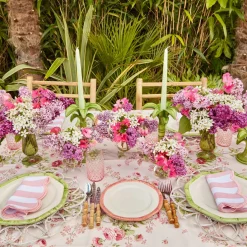 Mrs. Alice Crockery Sets|Pink Geometric Bamboo Starter Plate (Set Of 4)