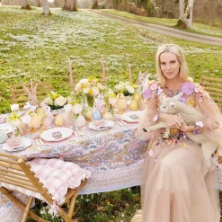 Mrs. Alice Cushions|Pink Gingham Ruffle Seat Pad Cushion