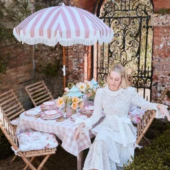 Mrs. Alice Tablecloths|Pink Gingham Tablecloth
