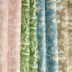Mrs. Alice Serena Fresson Fabrics|Pink Pagoda Garden Fabric