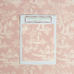 Mrs. Alice Serena Fresson Fabrics|Pink Pagoda Garden Fabric