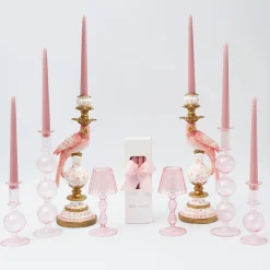 Mrs. Alice Candlescapes|Pink Parrot Candlescape