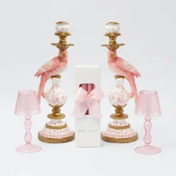 Mrs. Alice Candlescapes|Pink Parrot Candlescape