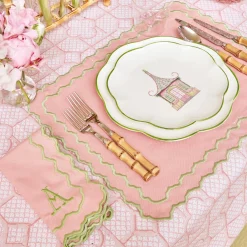 Mrs. Alice Napkins|Pink Penelope Napkins (Set Of 4)
