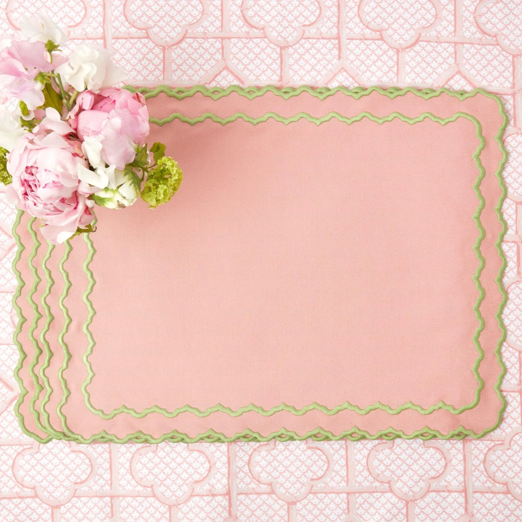 Mrs. Alice Placemats|Pink Penelope Placemats (Set Of 4)