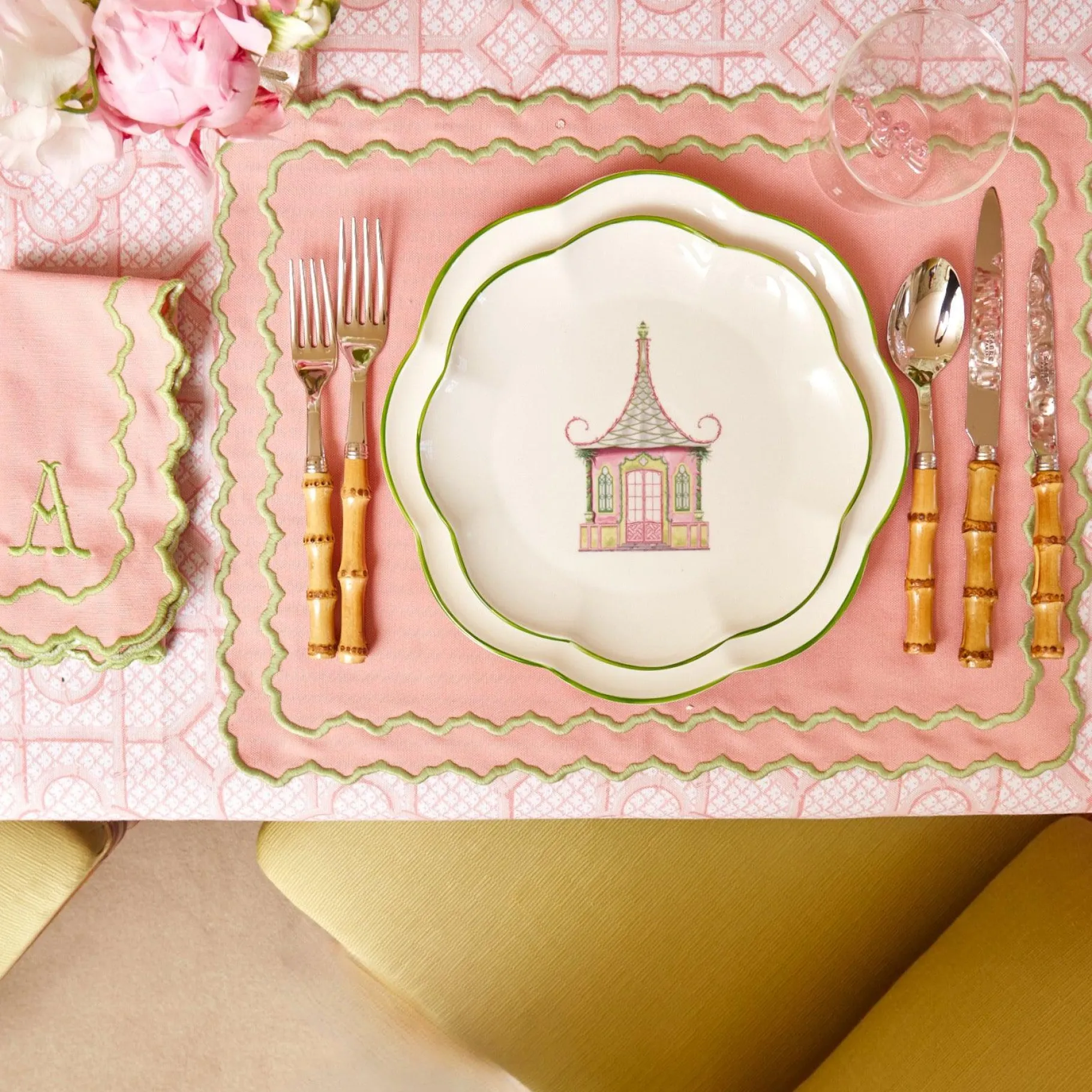 Mrs. Alice Placemats|Pink Penelope Placemats (Set Of 4)
