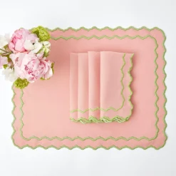 Mrs. Alice Placemats|Pink Penelope Placemats (Set Of 4)