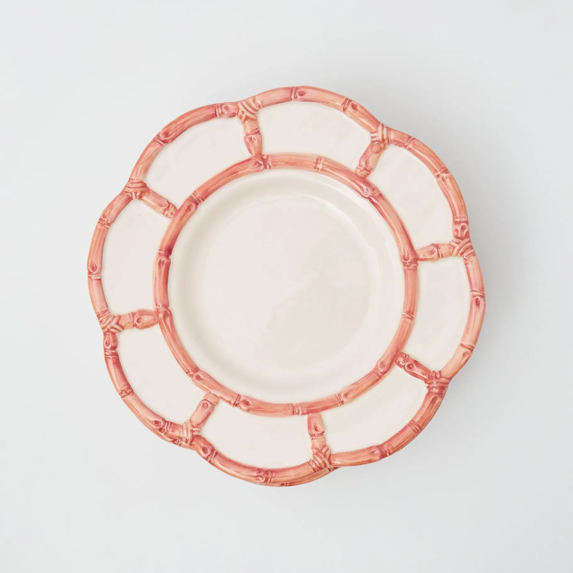 Mrs. Alice Crockery Sets|Pink Petal Bamboo Dinner Plates (Set Of 4)