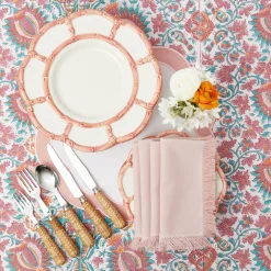 Mrs. Alice Dinner Plates|Pink Petal Bamboo Dinner Plate