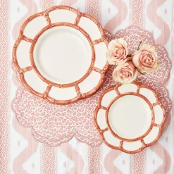 Mrs. Alice Dinner Plates|Pink Petal Bamboo Dinner Plate