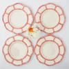 Mrs. Alice Dinner Plates|Pink Petal Bamboo Dinner Plates (Set Of 4)