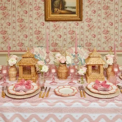 Mrs. Alice Crockery Sets|Pink Petal Bamboo Starter Plates (Set Of 4)