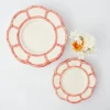 Mrs. Alice Bamboo Crockery|Pink Petal Bamboo Starter Plate