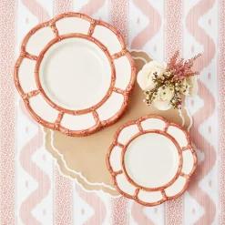 Mrs. Alice Bamboo Crockery|Pink Petal Bamboo Starter Plate