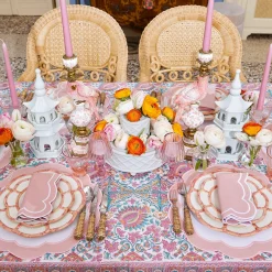 Mrs. Alice Bamboo Crockery|Pink Petal Bamboo Starter Plate