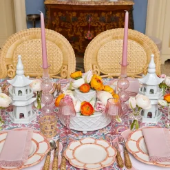 Mrs. Alice Bamboo Crockery|Pink Petal Bamboo Starter Plate