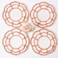 Mrs. Alice Starter Plates|Pink Petal Bamboo Starter Plate