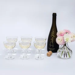 Mrs. Alice Glasses|Poppy Prosecco Coupe (Set Of 6)