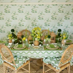 Mrs. Alice Decoration Sets|Potted Boxwood With Green Bow Decoration Set