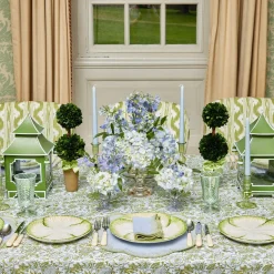 Mrs. Alice Decoration Sets|Potted Boxwood With Green Bow Decoration Set