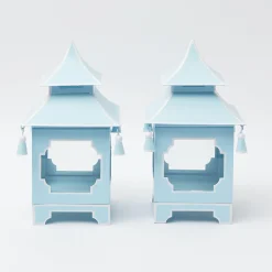 Mrs. Alice Pagodas & Lanterns|Powder Blue Pagoda Lantern