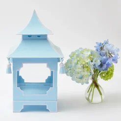 Mrs. Alice Pagodas & Lanterns|Powder Blue Pagoda Lantern