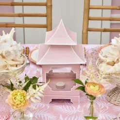 Mrs. Alice Pagodas & Lanterns|Powder Pink Pagoda Lantern