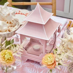 Mrs. Alice Pagodas & Lanterns|Powder Pink Pagoda Lantern