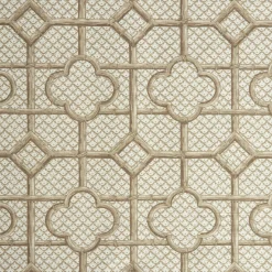 Mrs. Alice Serena Fresson Fabrics|Putty Bamboo Trellis Fabric