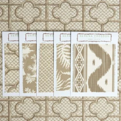 Mrs. Alice Serena Fresson Fabrics|Putty Bamboo Trellis Fabric