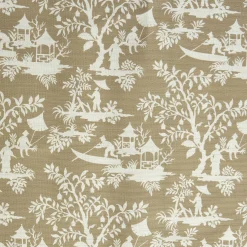 Mrs. Alice Serena Fresson Fabrics|Putty Pagoda Garden Fabric