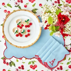 Mrs. Alice Napkin Rings, Bows & Wreaths|Raffia Cherry Napkin Holders (Set Of 4)