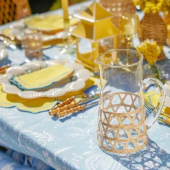 Mrs. Alice Glassware Sets|Raffia Water Glasses & Jug Set