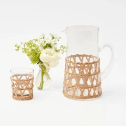 Mrs. Alice Jugs|Raffia Water Glasses & Jug Set