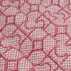 Mrs. Alice Serena Fresson Fabrics|Raspberry Pink Bamboo Trellis Fabric