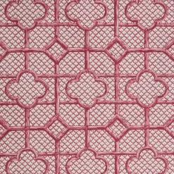Mrs. Alice Serena Fresson Fabrics|Raspberry Pink Bamboo Trellis Fabric