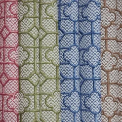 Mrs. Alice Serena Fresson Fabrics|Raspberry Pink Bamboo Trellis Fabric