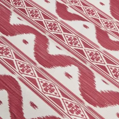 Mrs. Alice Serena Fresson Fabrics|Raspberry Pink Ikat Stripe Fabric