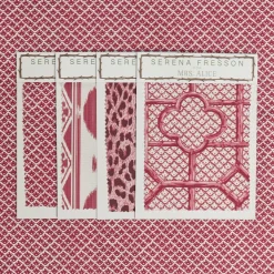 Mrs. Alice Serena Fresson Fabrics|Raspberry Pink Lotus Flower Fabric