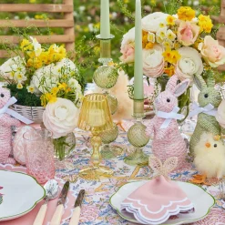 Mrs. Alice Rattan Tableware|Rattan Bunny Napkin Rings (Set Of 4)