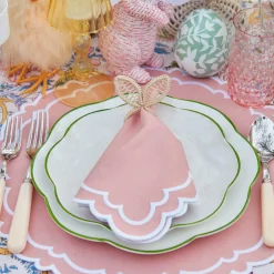 Mrs. Alice Rattan Tableware|Rattan Bunny Napkin Rings (Set Of 4)