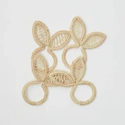 Mrs. Alice Napkin Rings, Bows & Wreaths|Rattan Bunny Napkin Rings (Set Of 4)