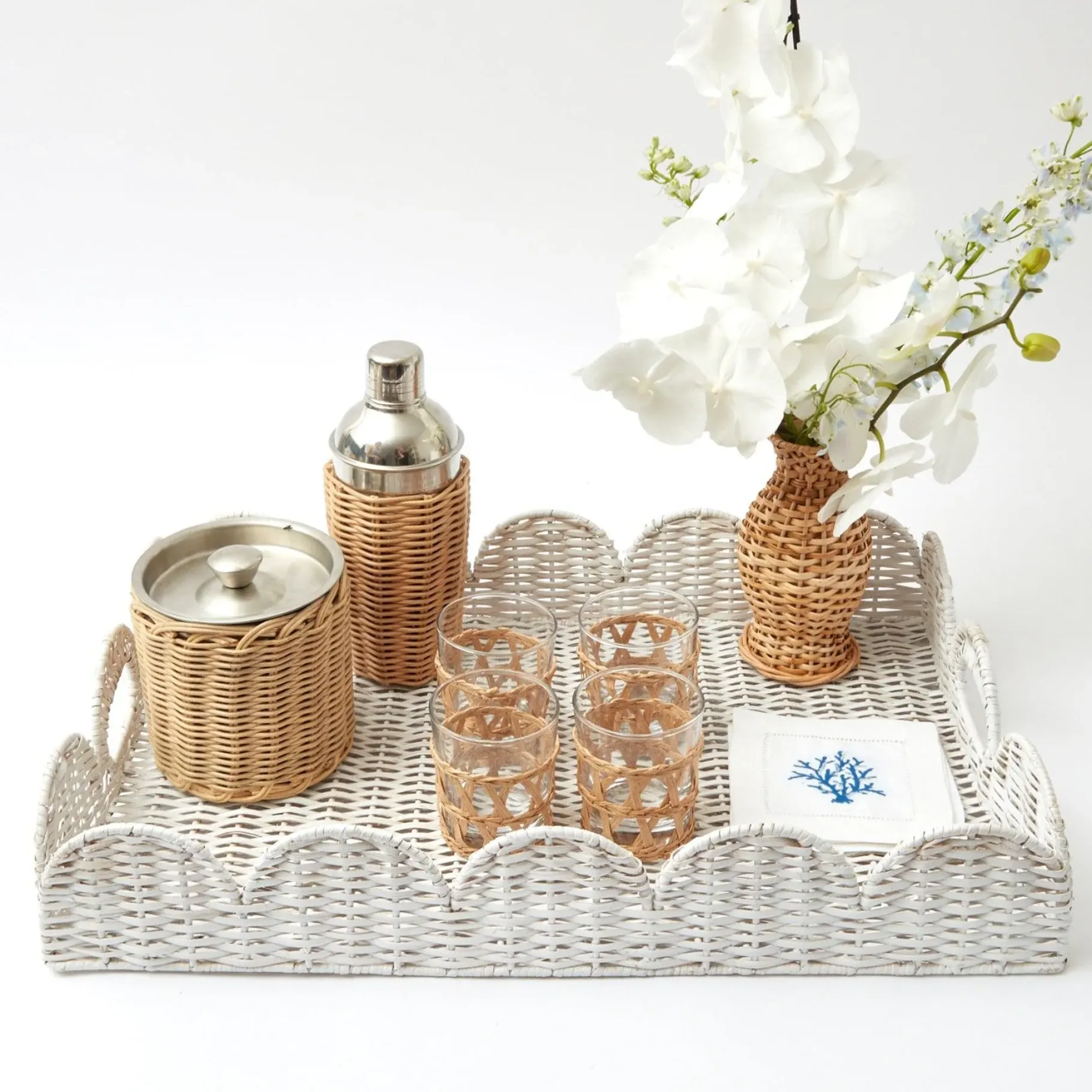 Mrs. Alice Rattan Tableware|Rattan Cocktail Shaker