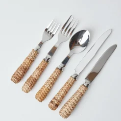 Mrs. Alice Cutlery Sets|Rattan Cutlery (5 Piece)