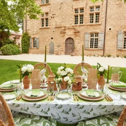 Mrs. Alice Pagodas & Lanterns|Rattan Hurricane Lantern (Pair)