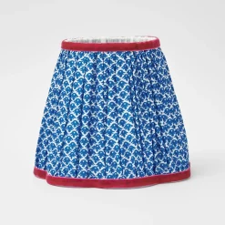 Mrs. Alice Lamps & Lighting|Rechargeable Lamp With Blue Lotus Lampshade