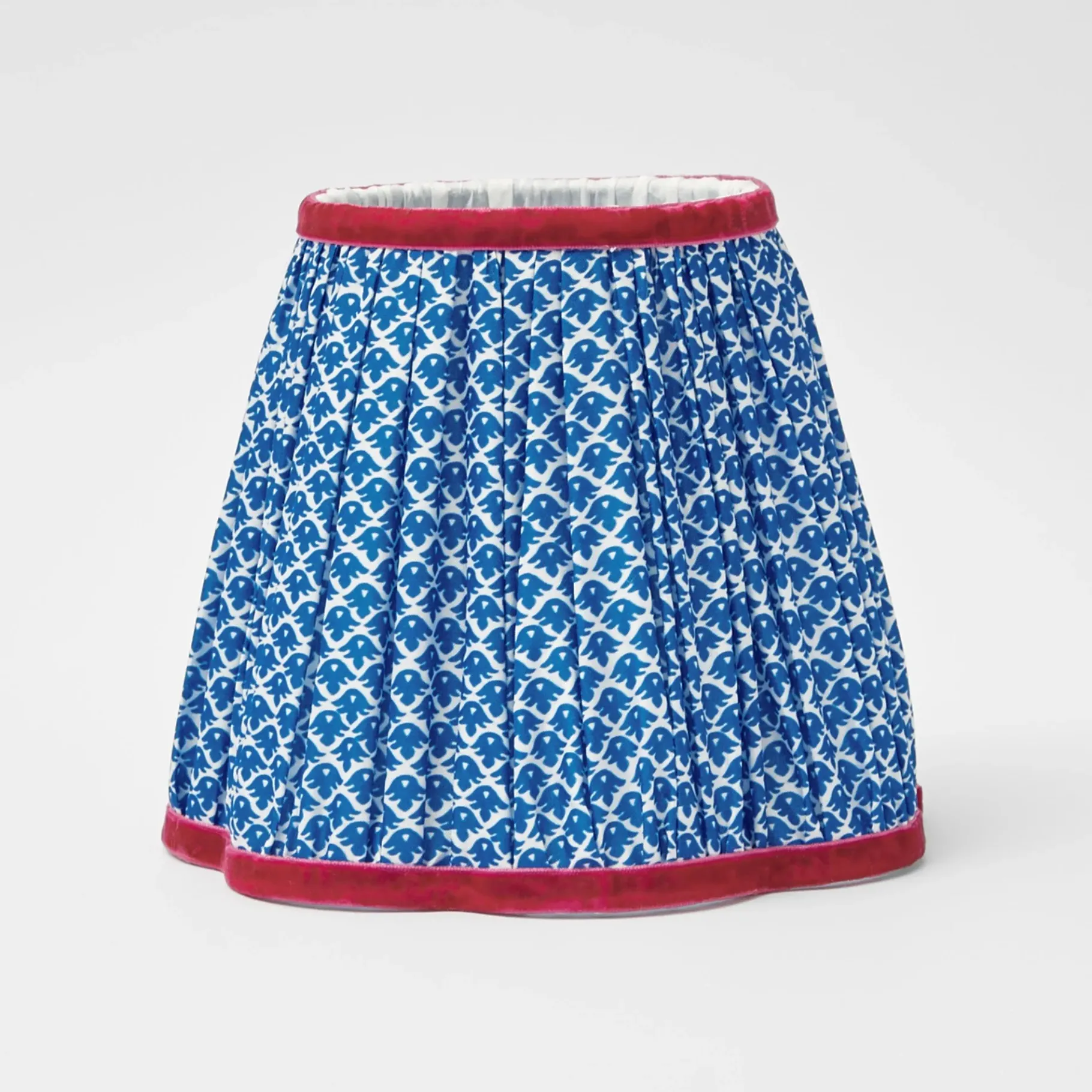 Mrs. Alice Lamps & Lighting|Rechargeable Lamp With Blue Lotus Lampshade